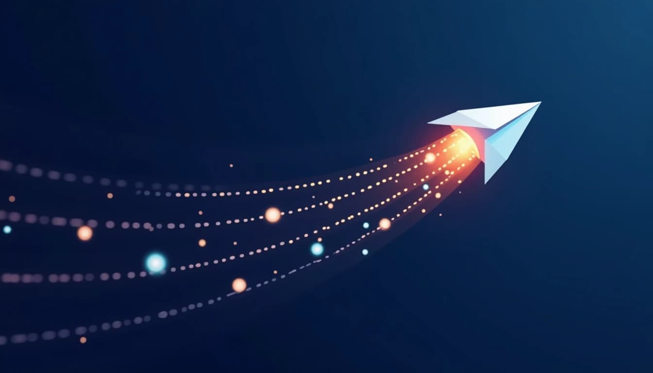 Automated email delivery moving through a network to the customer inbox